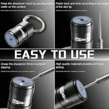 CyeeLife Keyring Dart Sharpener StonePortable Dart Point Sharpener Rapid Sharpening Tool Dart Accessories - 如圖 - 查看 4