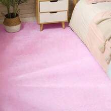 FIAN Cryfokt Alfombra de Espuma de Felpa Entrelazada Losetas Cuadradas Entrelazadas con Superficies Antideslizantes Alfombras Suaves de 12 2 X 11 8 Pulgadas para Dormitorio Guardería Sala - Rosado - Ver 4
