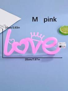 1个爱心字母灯，电池供电，情人节浪漫字母灯，LED装饰时尚场景灯霓虹灯，情人节告白夜灯，适合桌面装饰、霓虹灯装饰、婚礼、家庭节日、婚礼、生日、酒吧、商店和户外装饰，白色灯罩，求婚、周年纪念，为派对增添氛围和灯光效果 - 黃光 - 查看 12