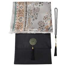 3pcs Travel Prayer Rug Set, Portable Prayer Mat, 99 Beads Rosary, Storage Bag, Ramadan Gift, Middle East Pilgrimage Supplies, Jacquard Pattern Prayer Rug, Prayer Pad, Decorative Meditation Reading Portable Prayer Mat Unisex - Multicolor - View 17