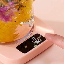 FCV Posavasos con calentamiento a temperatura constante de 55°C, posavasos aislados para uso doméstico, base para leche caliente, posavasos de inducción inteligente universal - Tipo de Enchufe A USA (110-127V) - Ver 3