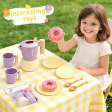 Pretend Play Coffee Maker Set, Realistic Simulation Home Coffee Pot Toy, Kitchen Playset For Boys And Girls, Birthday, Holiday, Thanksgiving, New Year, Back To School Gift