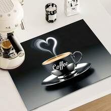 1pc Retro Coffee Pattern Heat Resistant Protective Cover, Non-Slip And Scratch-Resistant Surface, Easy To Clean Polyester Material, Suitable For Kitchen, Washing Machine, Dryer, Stove Protection, Household Appliance Accessories, Modern Kitchen Anti-Slip Sleeve. - Multicolor - View 16