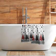 Black White Polka Dot Towels Set Of 2, Boho Polka Dot Hand Towels For Bathroom 14"X28" Vintage Doodle Towels Soft Absorbent Bathroom Hand Towel For Face, Gym, Spa, Kitchen - White Black Buffalo Plaids Christmas Tree - 查看 7