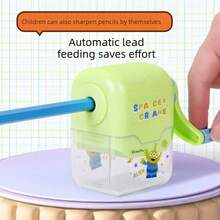 迪士尼学生用削笔器，铅笔刀，手动/自动两用削笔器，铅笔和彩色铅笔两用 - 彩色 - 查看 2