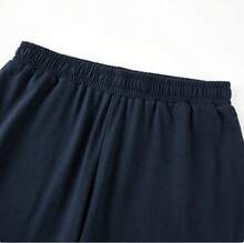 Adidas Calça Casual Slim Fit de Malha Nova para Homens, Respirável - Azul Royal - Visão 6