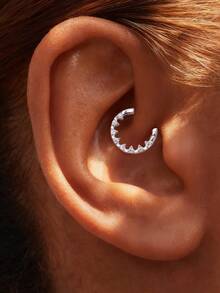 EleRunis 1pc 0.1 Carat Moissanite Diamond 925 Sterling Silver Star Tassel Flower Stud Earrings, 18K Gold Plated Flat Bottom Cartilage Earrings, Suitable For Daily Wear, Weddings, Parties, Engagements, Anniversaries, Valentine's Day And Other Occasions