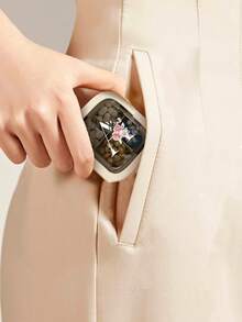 Square Four Compartment Medicine Storage Box - Flower Printed Initial A-Z Daily Pill Vitamin Capsule Storage, Storing Exquisite Small Jewelry And Travel Items, Portable Medicine Box, Medicine Packaging And Storage Box, Portable Mini Compartment, Three Meals A Day, Sealed Pill Packaging, Medicine Box, Suitable For Giving To The Elderly, Patients, Medical Staff - Multicolor - View 3