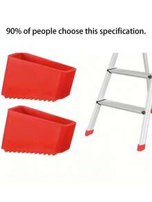 4PCS Heavy-Duty Anti Slip Rubber Ladder Foot Pad - Universal Replacement Safety Anti Slip Cap, Suitable For Telescopic Ladders