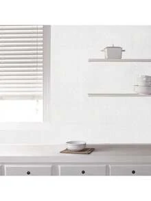 Papel de Contacto Autoadhesivo Vinilo de PVC Plateado Brillante Impermeable, a prueba de Aceite, Papel Pintado Vinilo Decorativo para Muebles, Encimera, Cocina, Refrigerador, Estante - Blanco brillante - Ver 5