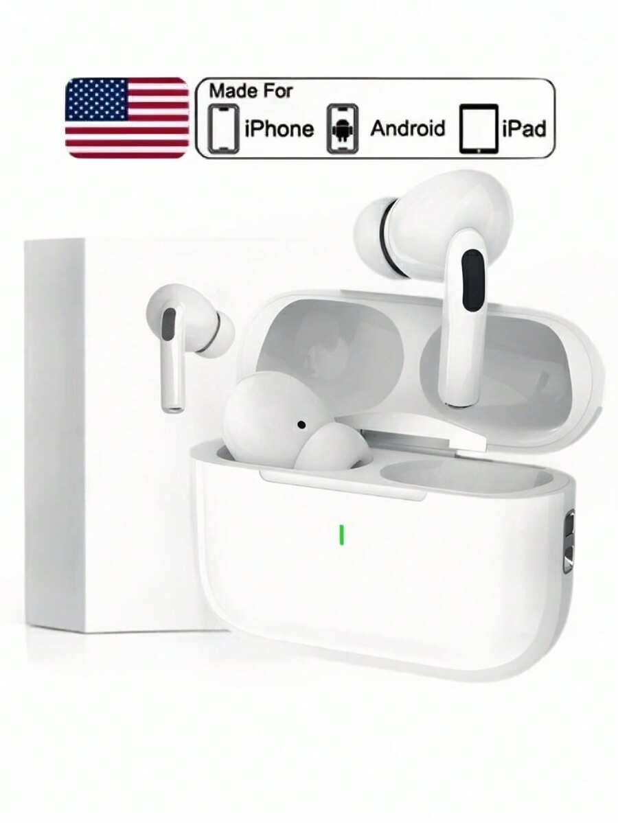 Earphones, Wireless Earphones, TWS True Wireless Earbuds - Unparalleled True Wireless Freedom & Stylish Wireless Earbuds - White - View 1