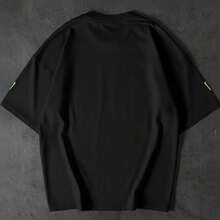 Men's Casual T-Shirt With "BRAZIL" Print And Number 10, Premium Cotton, World Cup Fan Edition, Brazilian Football Fashion - màu đen - Xem 3