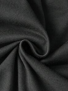 Áo thun ngắn tay in hình hoạt hình và khẩu hiệu phong cách thường ngày dành cho bé trai tuổi teen, thích hợp cho mùa hè. - Màu xám đen - Xem 8