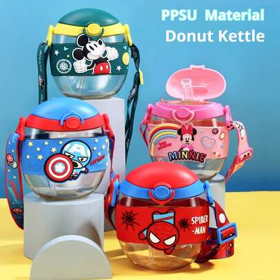 Disney Officially Licensed PPSU Water Bottle: Mickey Mouse, Frozen Elsa, And Spider-Man. Heat-Resistant, Leak-Proof Seal. Suitable For Daily Use, School, Or Outdoor Activities. An Ideal Birthday/Christmas Gift, Also Suitable For Camping.