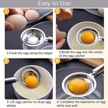 Stainless Steel Egg Yolk White Separator