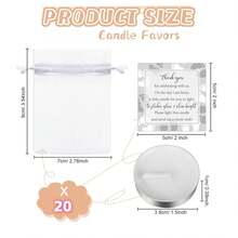 50pcs Baby Shower Party Favor Set, Includes 50 Unscented Tea Lights, Gift Bags And Cards, Suitable For Gender Reveal Parties, Baby Showers, Birthdays And Holiday Decorations, Ideal Party Favors Or Gifts - Multicolor - View 17