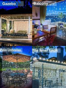 1 套太阳能串灯 - 100/200/300 颗 LED 灯珠，8 种模式，防水户外仙女灯，适用于花园、庭院、凉亭、露营、生日、派对、婚礼、节日、派对装饰（暖白/白/彩色）