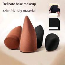 3件套化妆海绵，多形状非乳胶斜角水滴形美妆蛋，圆筒包装，三合一化妆海绵，化妆品，价格实惠，房间装饰，梳妆台，化妆配件，粉扑，美妆蛋，散粉扑，化妆海绵，圣诞礼物，化妆品，化妆工具，价格实惠，礼物，女士礼物，圣诞礼物 - 彩色 - 查看 4