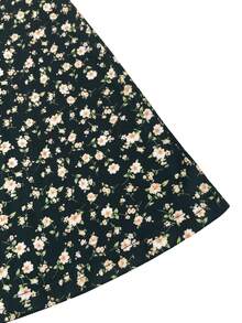 1件女士优雅休闲碎花修身方领连衣裙，适合约会、海滩、日常穿着、乡村音乐节、旅行度假、春夏穿着 - 綠色 - 查看 7