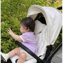 Novo Almofada Acolchoada Grossa para Carrinho de Bebê com Bordado Coreano INS para Outono/Inverno, Almofada de Assento de Carro para Bebê - Cor da imagem - Visão 11