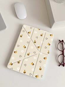 卡通蜜蜂双面亚克力水晶保护壳，兼容 iPad 10 代、iPad 10.2/iPad Mini 6/iPad Mini 7/9.7、Galaxy Tab A8 8.7，3+Y 可折叠防弯折设计，兼容 Kindle Paperwhite 12 代（2024 年款），硅胶加固边角，自动唤醒/睡眠功能，节日送礼佳品 - 彩色 - 查看 2