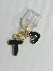 26pcs Heart-Shaped Alphabet Letter Dust Plug Decoration, Dust-Proof Phone Charging Port Cover, Gift For Friends, Christmas Gift