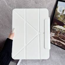 IQPEA Clip-On Pen With A Buckle Protective Case With Pencil Holder For IPad A16 2025 Air 11'' 13" M2 M3 Pro 11 13 M4 M5 2024 2025 Air 5 Air 4 10.9 9th 8th 7th Generation 10.2 Cover - Black - View 4