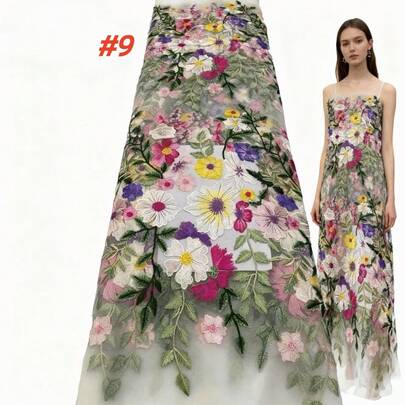 High Quality Nigerian Lace Fabric, French African Floral Embroidered Lace, Soft Sheer Fabric, 2026 Design, Bridal Wedding Gown Sewing Material