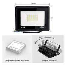 LUCASA Reflector Led 50w Rgb Multicolor Exteriores Color De La Carcasa Negro - 30 W [2800 lúmenes] - Ver 6