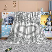 Adult Coloring Book Blanket - & Floral Mandala Heart Design With Love Lettering, Soft Flannel All-Season Cozy Throw For Relaxing Art Activity, Valentine'S Day Gift For Women & Men, Romantic Couples Gift Idea, Durable Bedspread Or Couch Cover Four Seasons Universal Multifunctional Blanket/Perfect Gift, 2D Printing Him, Her Gifts For Her, Him, Family, Boyfriend, Girlfriend, Father, Family, Mother, Lover, Daughter, Son, Grandfather, Grandmother, Friend, Classmate, Pet. Perfect Nap, Camping, Travel, Home, Daily Life, Office Decoration, Birthday, Anniversary, Valentine's Day, Thanksgiving, Christmas, Halloween, Mother's Day, Father's Day, Wedding, New Year Gifts,Back To School Season,Graduation Gift,Sofa,Bed,Car,Bedroom,Living Room,Office, Outdoor Camping, Beach,Wall Decoration,Newly Expanded Themed Collections To Meet A Variety Of Styles And Scenar. - 多色7 - 查看 4