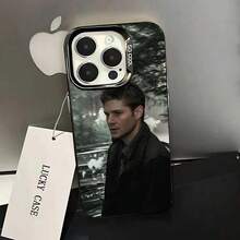 Funda de teléfono negra S- Dean W-Winchester compatible con 17 16 15 14 13 12 11, Pro, Max, Plus - z7 - Ver 11