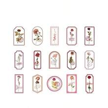 复古边框植物花卉装饰贴纸，DIY文具贴纸，卡通可爱创意趣味防水贴纸，糖果贴纸，手机贴纸，适用于剪贴簿、子弹笔记、笔记本、工艺品、水瓶、吉他、滑板、摩托车、头盔、行李箱、返校用品、冬季用品、感恩节、圣诞节、沙特国庆日、生日、节日、新年、情人节、送给男女朋友的礼物、成人剪贴簿用品 - 彩色 - 查看 5