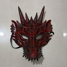 1 Set Dragon Costume Set, Includes Mask, Wings, Tail, Red Dragon Mask, Upgraded Mask, RP Dragon Costume Mask Set, Thanksgiving, Easter Gift | Dragon Warrior Mask, Themed Costume, Party Outfit, Teenage Dress Up - Multicolor - View 8
