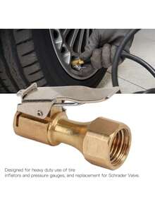 Clip Air Chuck, 2 Piezas Air Chuck con Clip Lock Latón Rosca Interna Bomba de Neumáticos Conector de Boquilla Adaptador de Inflador de Neumáticos Chuck Air Chuck Inflador de Neumáticos Bomba de,37564845 - Multicolor - Ver 5