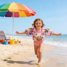 Kids Cartoon Character Swim Vest With Arm Floats - & Cute Water Buoyancy Aid Tool For Beach/Pool - Multicolor - View 8