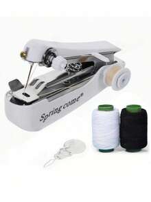 Portable Mini Sewing Machine, Handheld Manual Simple Sewing, Household Portable Tailor Machine, Small Sewing Machine, Micro Manual Sewing Machine, One-Piece Quick Sewing, Portable Sewing Machine, Multi-Functional Creative Sewing Machine - Sewing Machine Accessories Color Random - Multicolor - View 13
