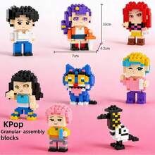 60pcs Set de Bloques de Ensamblaje Creativo | Figuras Granulares Estilo Anime - Multicolor - Ver 4