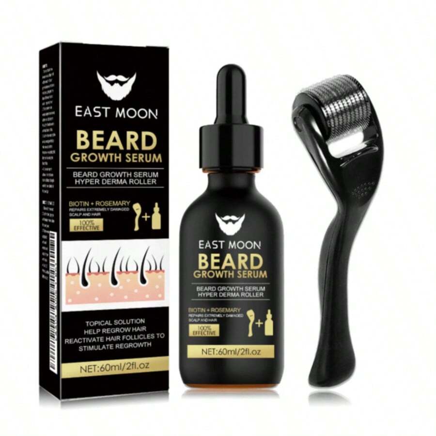 Men's Beard Care Kit,Includes Beard Growth Oil, Beard Cream, And A Comb. Suitable For Sparse Or Uneven Beard Growth, It's The Perfect Gift For Men, Boyfriends, Or Husbands. - 鬍鬚皂 + 鬍鬚梳 - 查看 1