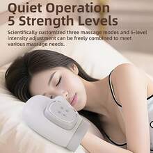 2000mAh Rechargeable Heated Hand Massager With Finger, Wrist Heating And Massage, Palm Wrist Joint Air Bag Massager, Suitable Gift For Men And Women - Silver - View 4