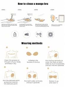 Sticky Silicone Bra - Push-Up Adhesive Bra Inserts Women, Sleeveless Dresses & Cocktail Parties - 杏色 - 查看 9