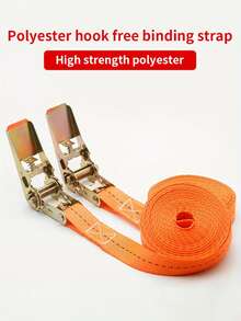 Heavy Duty Metal Buckle Cargo Lashing Straps, Strong Ratchet Tie Down Straps, Foldable, Wear-Resistant, Anti-Slip, For Securing Luggage, Fixing Cars, Tightening Tools, Tensioning Belts, Ratchet Tie Down Straps, For Transportation Of Luggage And Cargo, 3/6m Truck Lashing Rope Fasteners, Thickened Fastening Straps, Suitable For Cars And Trucks
