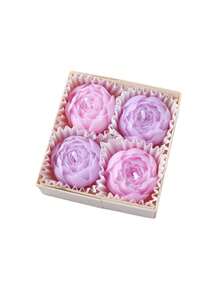 4pcs Rose Scented Candle Gift Set, Handmade Soy Wax Romantic Floral Candles, Smokeless Mini Candles, Suitable For Bedroom, Living Room, Tabletop Decor, Birthday & Party Gifts, Wedding Decoration, Valentine's Day Gifts, Room Decor, Candle, Candles, Gifts, Scented Candles, Home Decoration - Multicolor - View 10