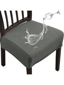 EstiloTendenciaFundas Para Sillas De Comedor 4 Piezas, Cubre Sillas Comedor Impermeable, Transpirable Y ExtraíBles, Elasticas Y Lavables, Funda Asiento Silla Comedor Para Restaurante, Hotel, Ceremonia, Banquete-GrisCalidad PremiumVersióN Mejorada - gris - Ver 8