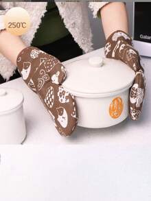 Microwave Oven Gloves, Kitchen Specific Gloves, Anti Slip And Wear-Resistant, High Temperature Resistant, Suitable For Microwave Ovens, Steaming, Ovens, Baking, Thick And Heat-Resistant Gloves - Multicolor - View 11