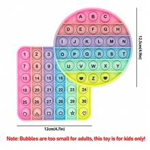 字母数字学习手指玩具，泡泡拼写游戏，ABC教学工具，益智玩具，文具，儿童礼物，返校课堂用品