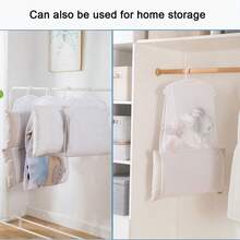 枕头晾衣网，两侧透气孔设计，快速晾干，可重复使用，适用于洗衣房、阳台/户外晾晒，也可作为室内衣柜晾晒收纳袋，家用靠垫晾衣网，可悬挂于衣架/晾衣绳/衣柜挂钩上，适用于晾晒枕套、靠垫、小毯子、床上用品等，易于清洁和存放（不含衣架）。