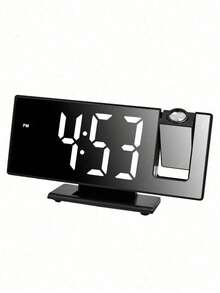 1pc Projector Alarm Clock, Bedroom Ceiling Large-Screen Projected Clock, Digital Clock With 180° Projection Function, 4 Brightness Levels, 12/24-Hour Alarm Projector With Temperature, Date, And Nap Timer - 彩色 - 查看 11