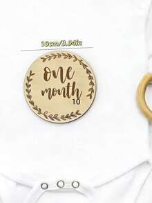 12pcs/Set Wooden Newborn Birth Announcement Keepsake, This Is A Wooden Commemorative Plaque Used To Record Newborn Birth Information, Baby Shower Gift, Newborn Welcome Sign - Wood Color - View 10
