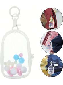 EstiloUPKOCH Bolsa Transparente Para Exhibir MuñEcas Con Hebilla Para Colgar Estuche Ligero De PVC Resistente Al Agua Para Almacenamiento Y ExhibicióN De Mini MuñEcas 4.13X2.55X1.37 PulgadasVersióN Mejorada - Como se muestra en la imagen, hay 2 artículos en total. - Ver 5