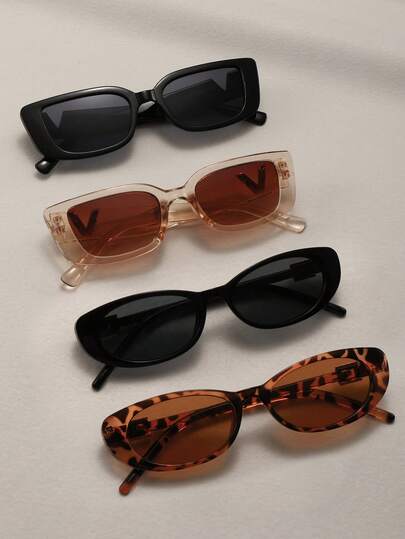 Bộ 4 gọng kính thời trang phong cách Bohemian cho nữ, kính chống tia UV cho mùa hè, đi biển, du lịch, dự tiệc, phụ kiện hàng ngày đa năng phong cách Y2K.